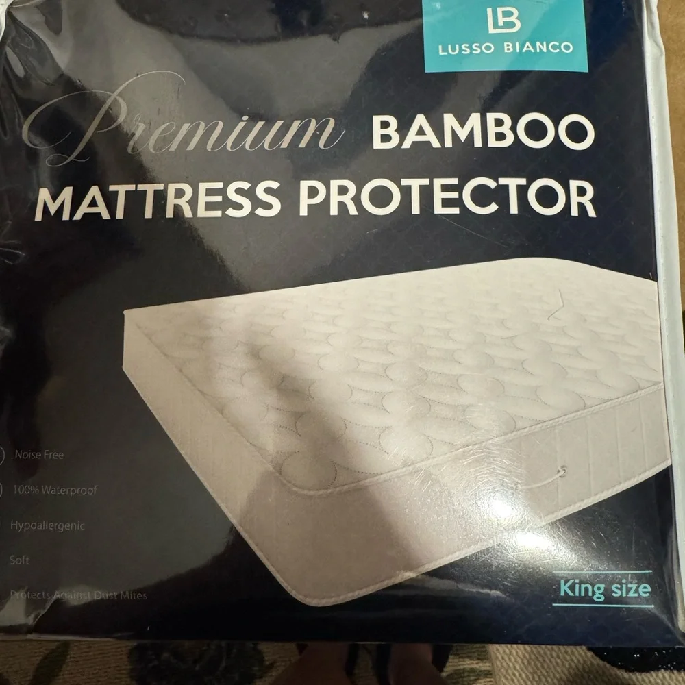 Premium Bamboo King Size Mattress Protector-Waterproof, Hypoallergenic, No Noise